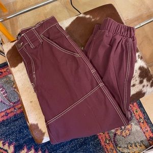 BDG Maroon Cargo Joggers BNWT